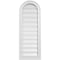Ekena Millwork Round Top Surface Mount PVC Gable Vent: Functional, w/ 2"W x 1-1/2"P Brickmould Frame, 14"W x 38"H GVPRT14X3802SF - alternate 1